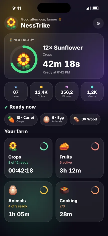 Every harvest, on time