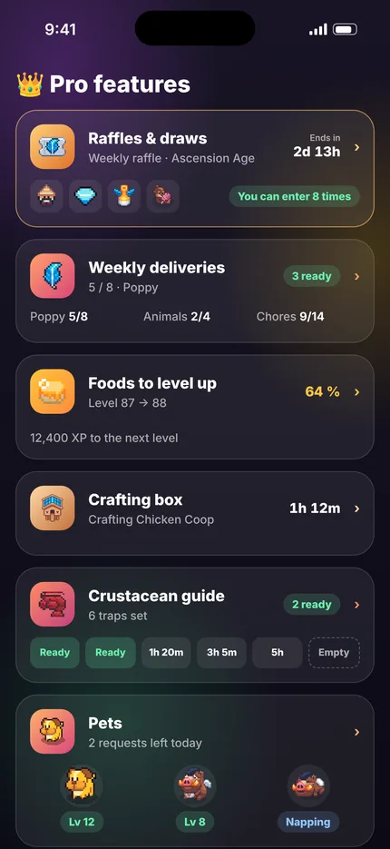 All your progress at a glance